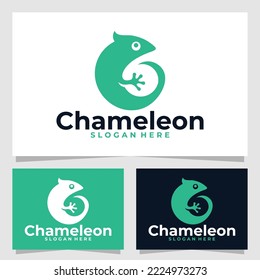 Chameleon Logo, Vektordesign-Vorlage