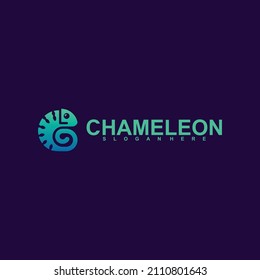 Chameleon logo vector illustration concept with unique shapes and full colors design. Creative design premium