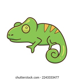 Logo de Chameleon. Ilustración vectorial. Carácter lindo.