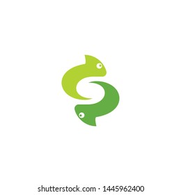 chameleon logo vector illustration template