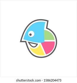 Chameleon logo vector of modern reptiles