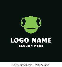 chameleon minimalist animal logo vector graphic template download premium