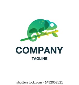 chameleon modern illustration logo vector