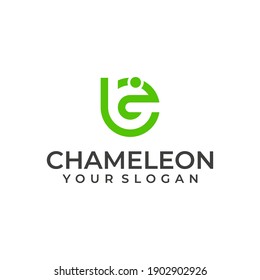 Chameleon modern logo illustraction vector graphic design template. Good for business, company, icon, modern, technology, internet, brand, advertising, and business card