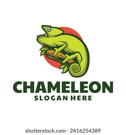 Diseño del logotipo Chameleon On Log