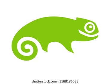 chameleon open suse os logo design