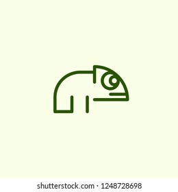 Chameleon Outline Animal Wildlife Creative Illustration Vector Logo