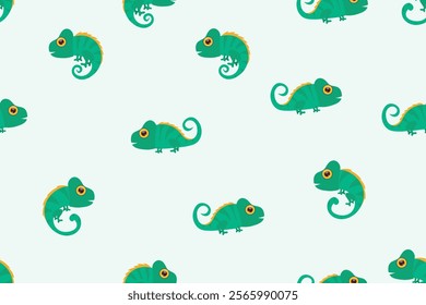 chameleon pattern in flat vector,background,wrapper,fabric,cover,wallpaper,etc