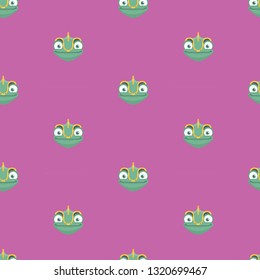 Chameleon pattern on pink background.