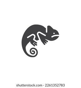 Chameleon pet vector icon. filled flat sign for mobile concept and web design. Chameleon lizard glyph icon. Symbol, logo illustration. Vector graphics