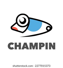 Chameleon pin simple logo template