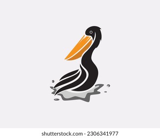 chameleon playing water art logo design template illustration inspiration