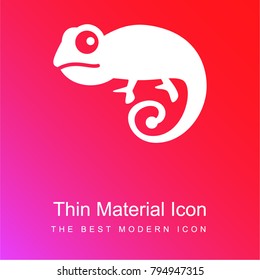 Chameleon red and pink gradient material white icon minimal design
