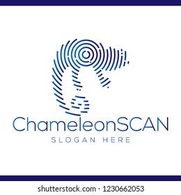 chameleon Scan Technology Logo vector Element. Animal Technology Logo Template