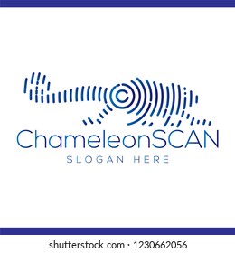 chameleon Scan Technology Logo vector Element. Animal Technology Logo Template