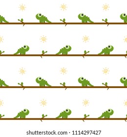 Chameleon Seamless Pattern Background