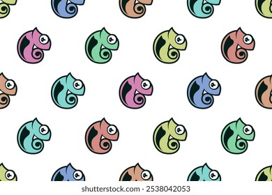 Chameleon seamless pattern background template