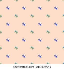 Chameleon seamless pattern. Background of tropical lizard. Repeated texture in doodle style for fabric, wrapping paper, wallpaper, tissue. Vector illustration.