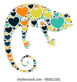 chameleon shape design vector illustration 