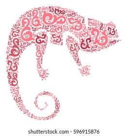 chameleon shape design vector illustration 