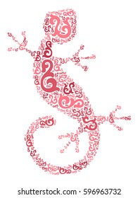 chameleon shape design vector illustration 
