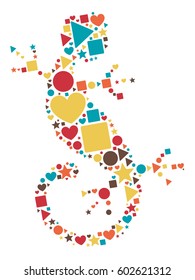 chameleon shape design vector illustration 