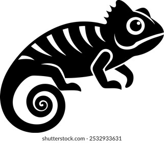 Diseño de Vector animal simple camaleón