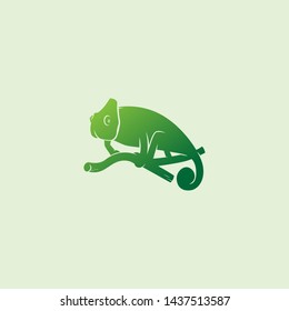 chameleon simple modern logo vector