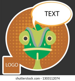 Chameleon sticker pack vector