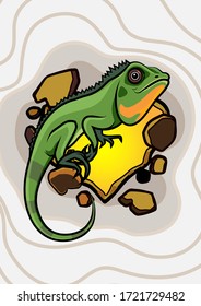Chameleon style vector image, Chameleon graphics, 
Graphic work for the shirt,art,vector