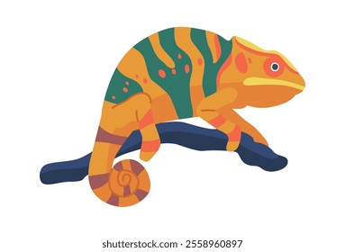 Chameleon or triton rainforest vector illustration