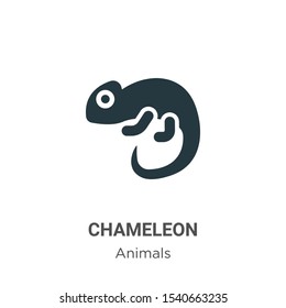 Chameleon vector icon on white background. Flat vector chameleon icon symbol sign from modern animals collection for mobile concept and web apps design.