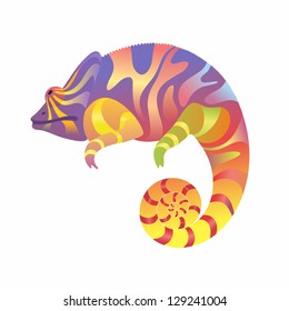 Chameleon. Vector illustration