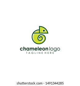 chameleon vector illustration graphic line art style modern