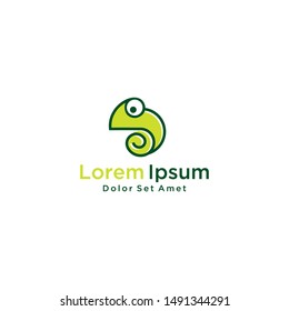 chameleon vector illustration graphic line art style modern