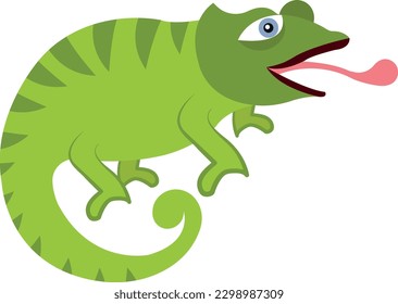 chameleon Vector illustration on a transparent background. Premium quality symbols.  Icons for concept and graphic design.