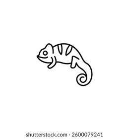 Chameleon vector line icon icons design