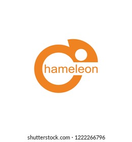chameleon vector logo. c and chameleon vector