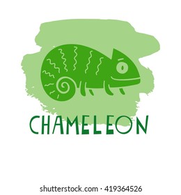 Chameleon vector print