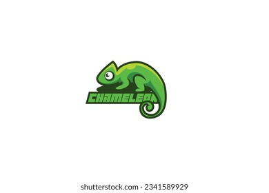 chameleon vector template design logo