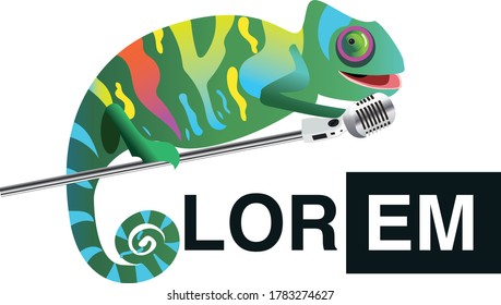 chameleon vocalist logo, 
chameleon singer