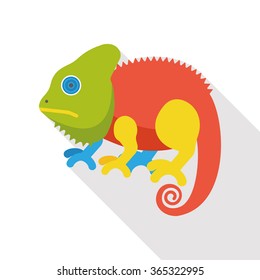 chameleon zoo animal flat icon