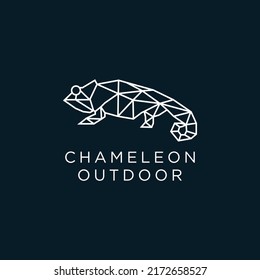 Chamelleon design icon logo template