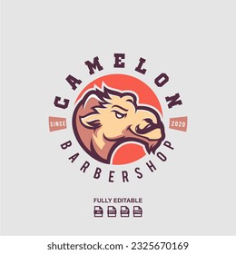 Chamelon Barber Shop Logo Design