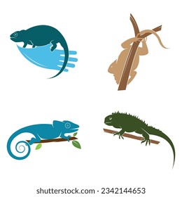 Chamelon logo vector illustration template