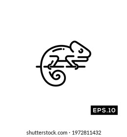 Chamelon Pet Animal Icon. Pet Animal Icon or Logo Symbol vector