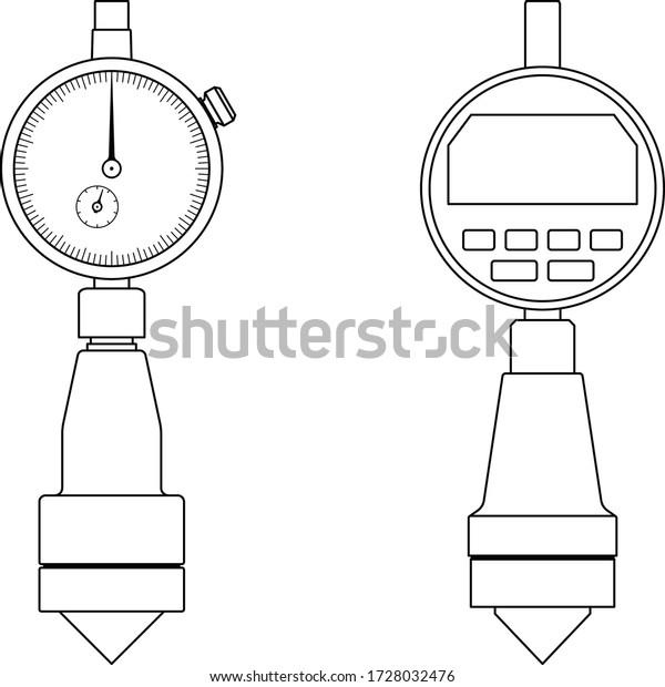 Chamfer Gages Dial Digital Indicator Vector Stock Vector (Royalty Free ...