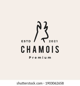 chamois hipster vintage logo vector icon illustration