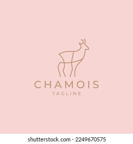 Chamois logo design icon vector