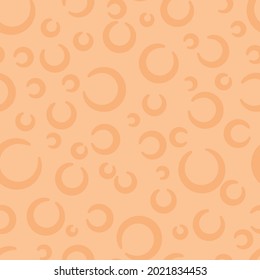 chamois orange enso circles simple seamless pattern. vector doodle endless pattern for textile wrapping digital paper template